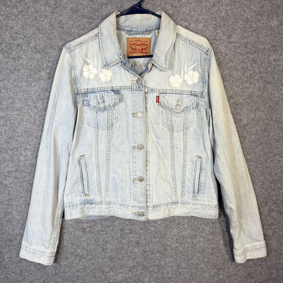 Levi Strauss & Co. Gils Original Trucker Jacket Distressed Wash Size XL - Picture 12 of 14